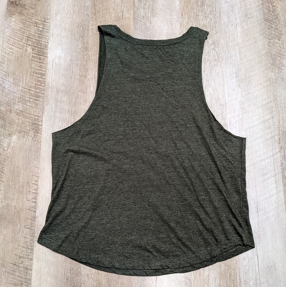 Get it Girl Hunter Green and Gold Sleeveless Active Tank Top - Picture 5 of 6